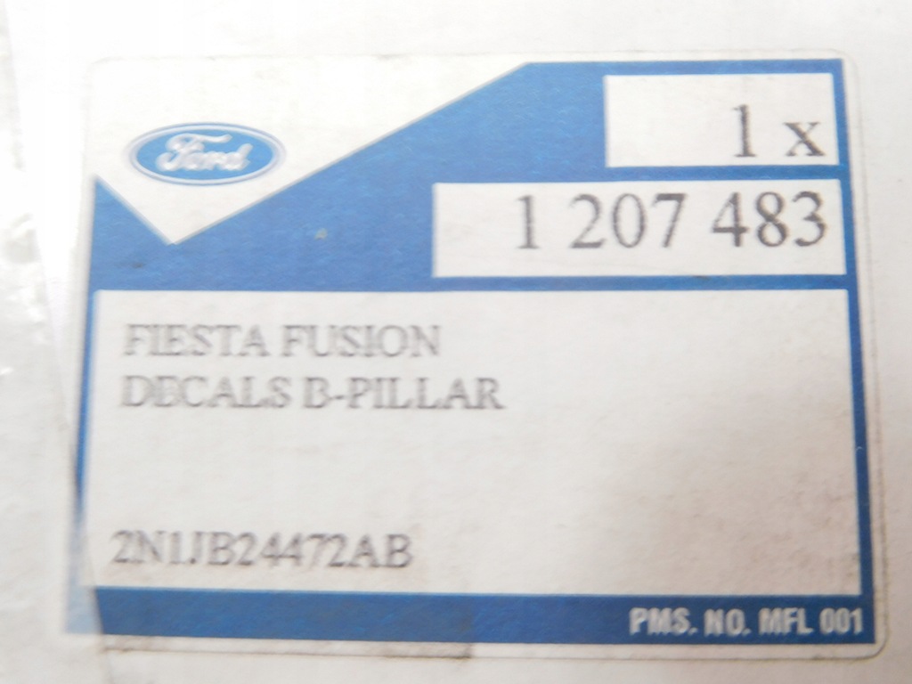 фото №7, Наклейки ford fiesta 01-08 / fusion 01-12 оригинальный номер 1207483