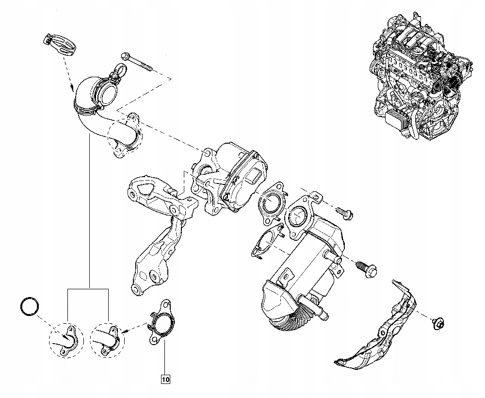 фото №4, Прокладка клапана egr r 1.6dci 130km r-z ren 147227589r