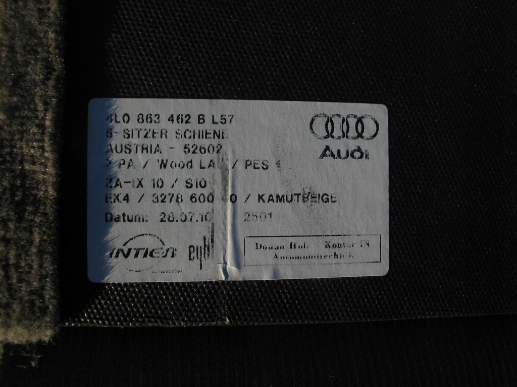 фото №13, Обшивка підлога багажника audi q7 05-15r. 4l 4l0 4l0863462b світла