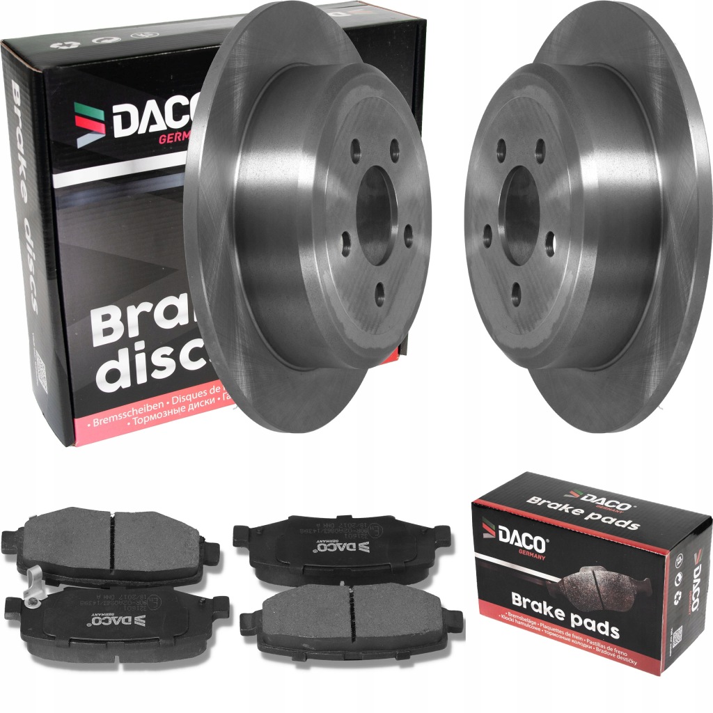 фото №1, Тормозные диски i тормозные колодки daco jeep cherokee 08- задняя