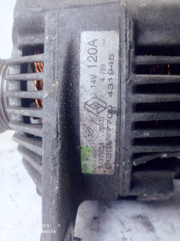 Генератор 120 a renault espace scenic volvo 1.9 Оригинал