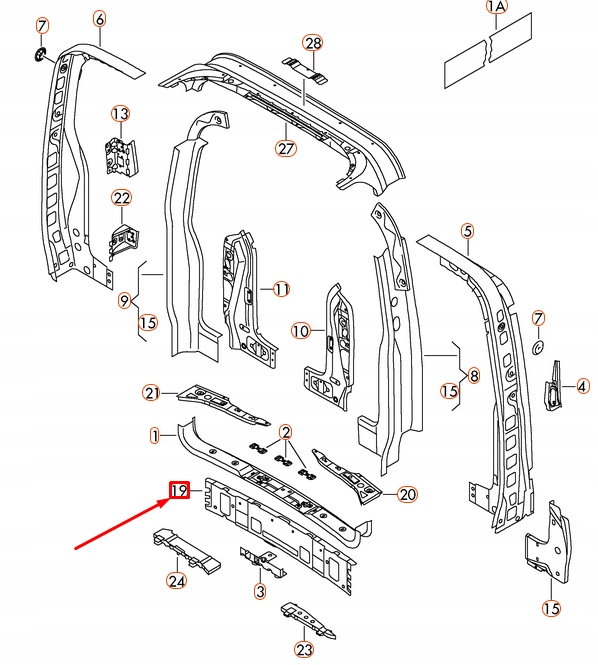 фото №9, Vw transporter t5 балка поперечная задняя 7e0814293a оригинальная