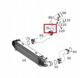 фото №2, Mercedes sprinter vito прокладка интеркулер