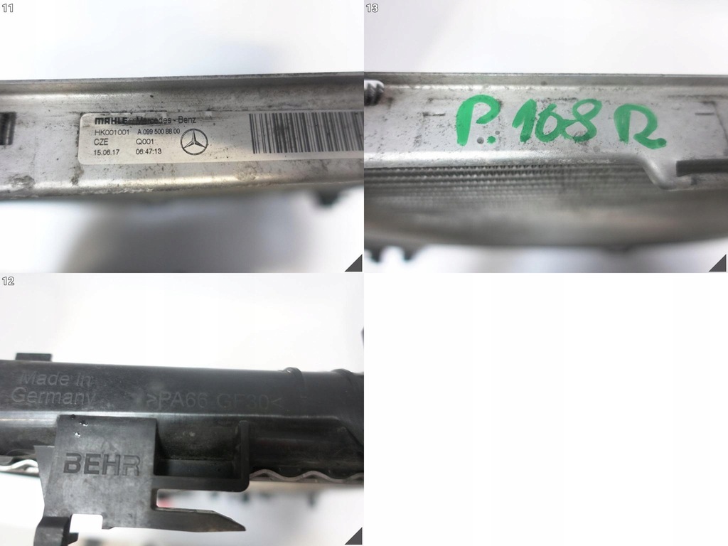 фото №12, Mercedes s w222 c217 v w447 glc x253 e w213 c238 cls c257 радиатор wody