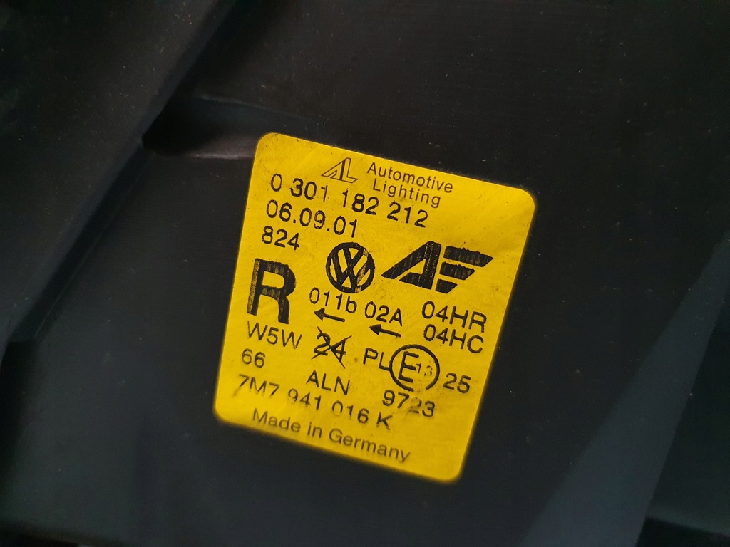 фото №6, Лампа seat alhambra sharan 7m права перед передня