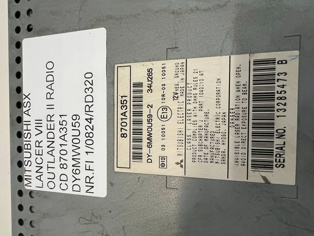 фото №8, Mitsubishi asx outlander ii lancer радио заводской cd