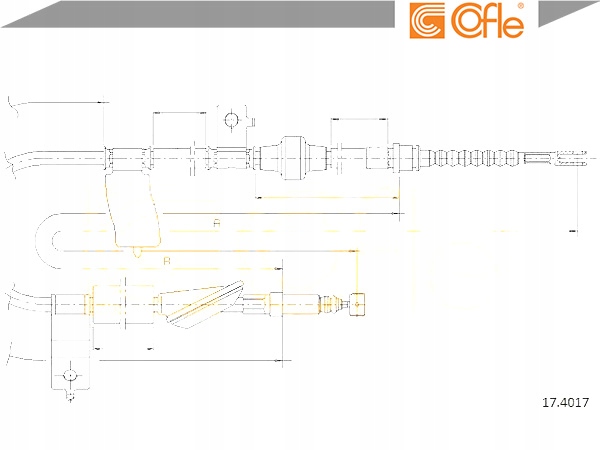 Трос h-ca правий honda civic 91-95 гальмівні диски Доставка