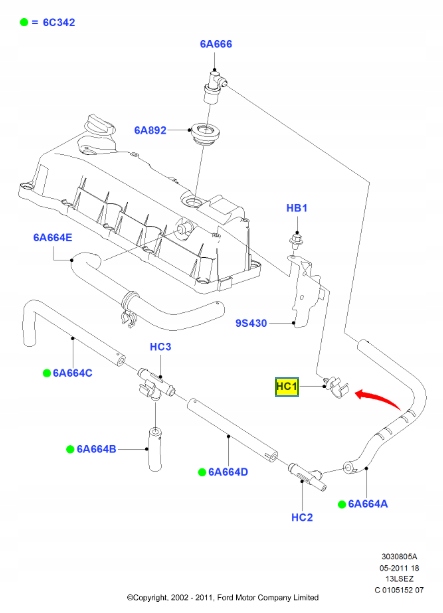 фото №7, Суппорт, шланг усилителя ford transit connect 2002-2013 tc7 оригинальный номер 1070109