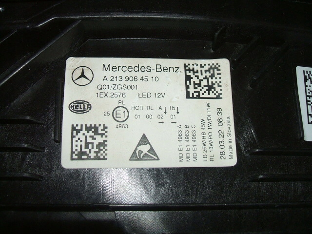 Mercedes w213 рестайлінг  full led фара ліва performance Оригінал