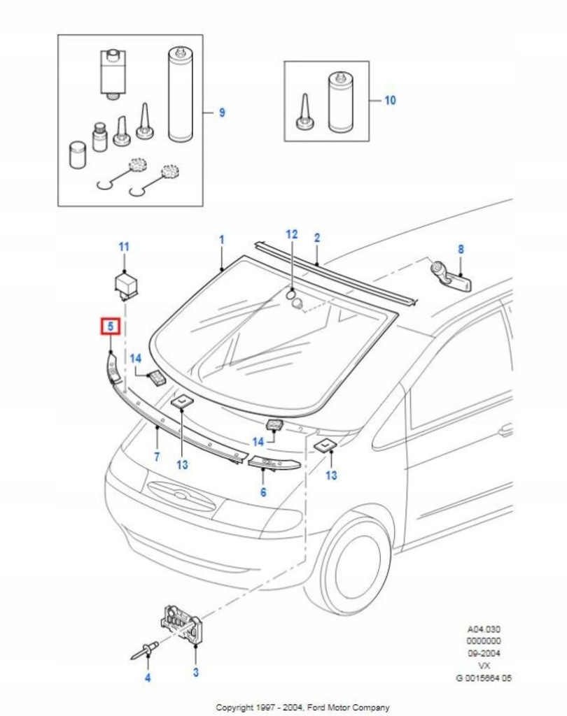 фото №7, Róg жабо правая сторона ford galaxy 94-00