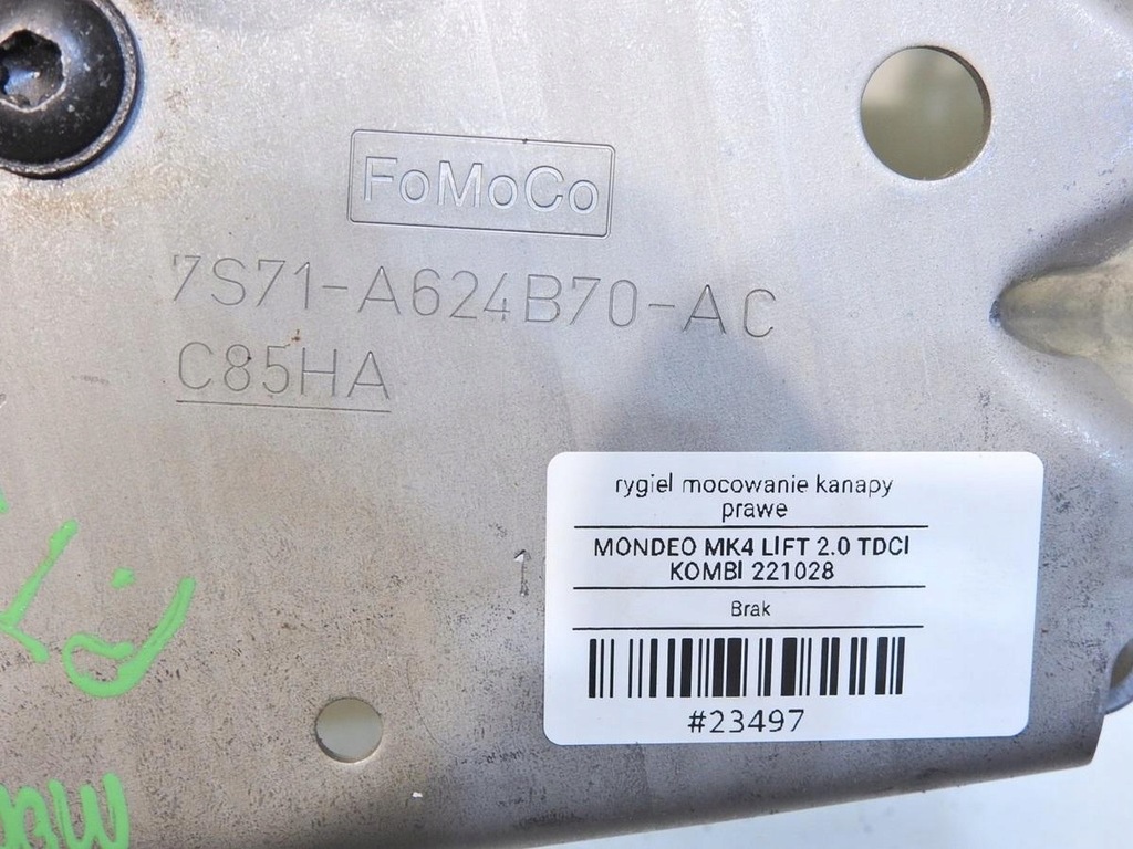 фото №6, Кронштейн кронштейн сиденье правый ford mondeo mk4