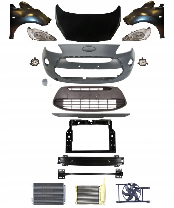 фото №1, Ford ka ru8 2008-2015 kompletny перед капот pas