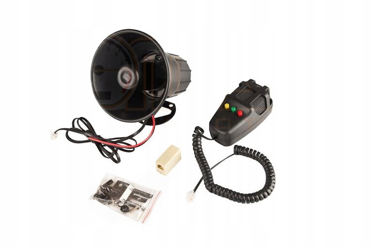 фото №10, Сирена 12v 3 tonowa -policja -straż -tir+ megafon 12v głośna-klakson hit