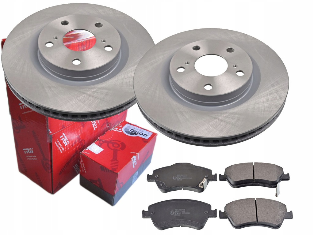 фото №1, Тормозные диски тормозные колодки trw перед toyota auris e15 296mm