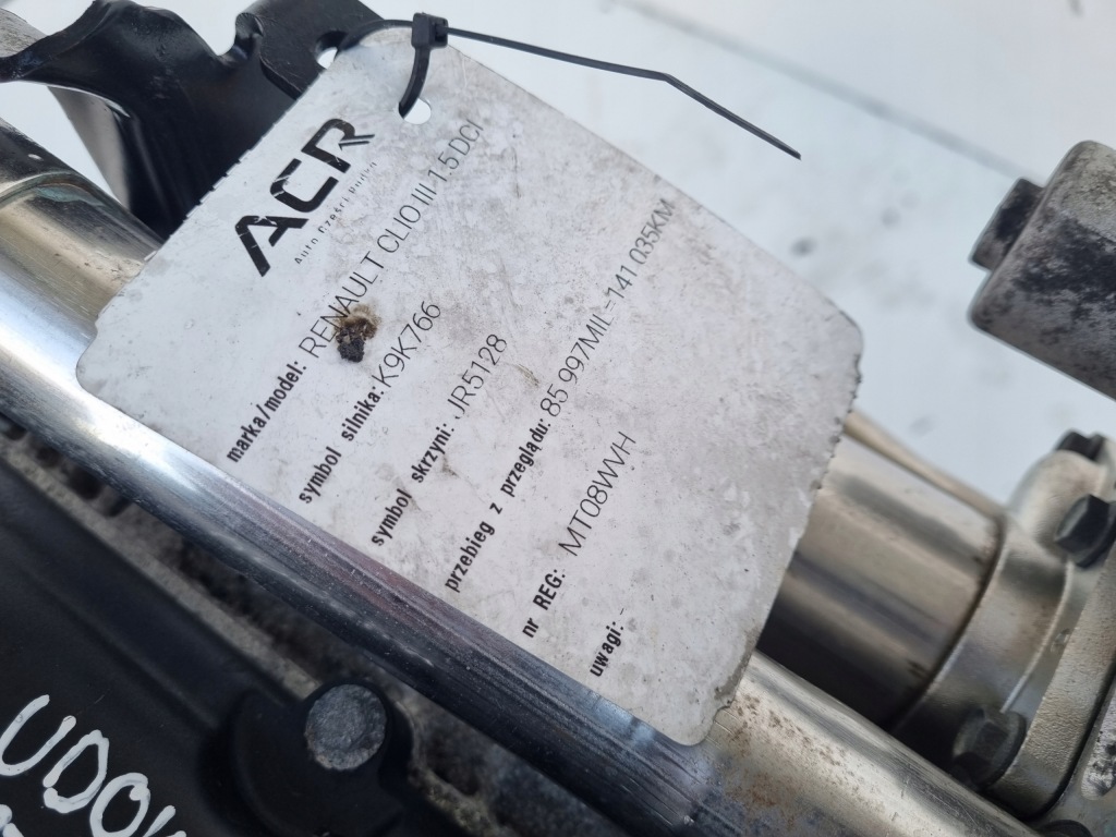 Двигун комплект renault modus 1.5 dci 86km задокументовано 141tyś k9k766 Доставка