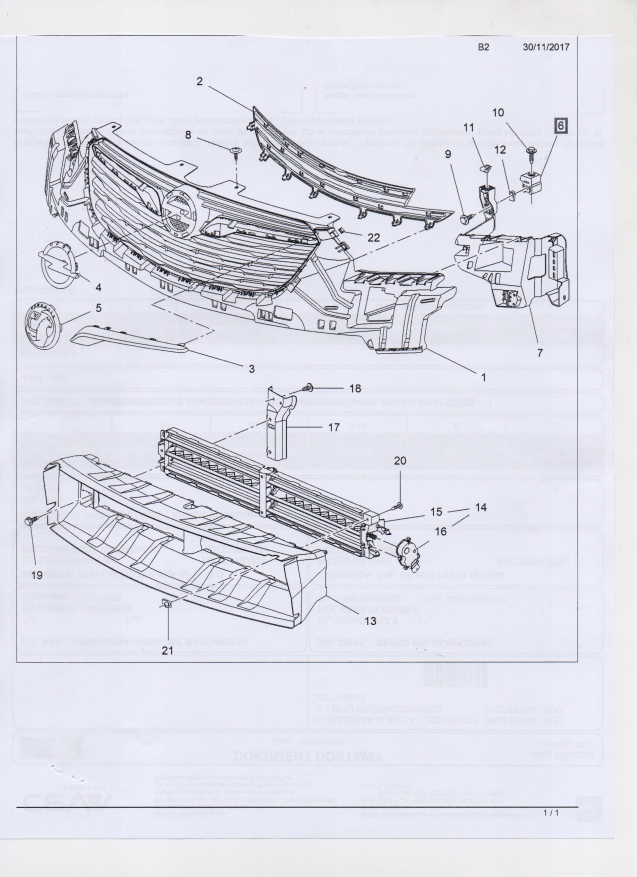 Opel crossland x направляющая кронштейн pod фара левый Оригинал