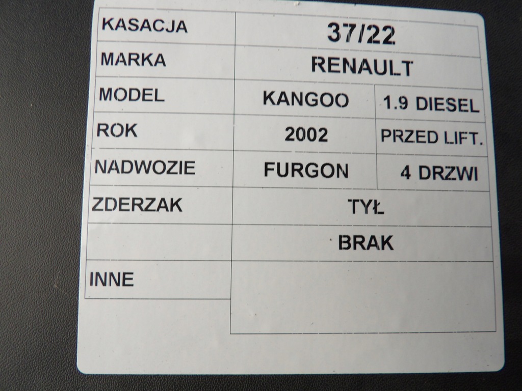 фото №5, Бампер задня renault kangoo i 1,9d
