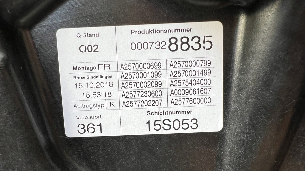 фото №7, Mercedes cls c257 w257 плита подъемник стекло передней правой