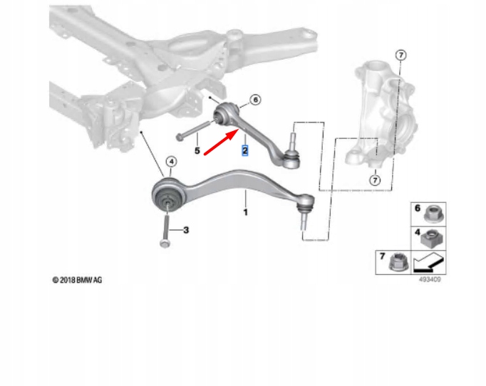 фото №12, Bmw i4 g26 передній правий верхній важіль 31108837894