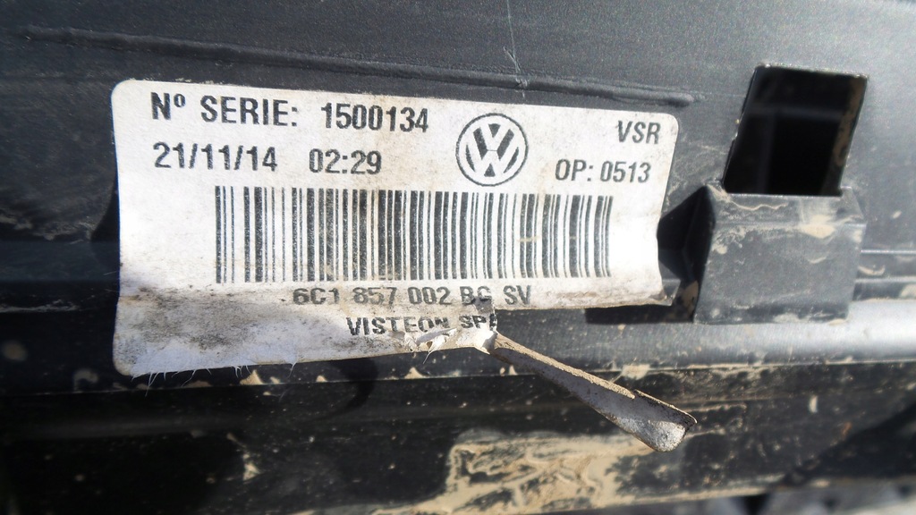 фото №9, Приборная панель консоль vw polo v 6c0 6c1857002 2015 6c0 lif