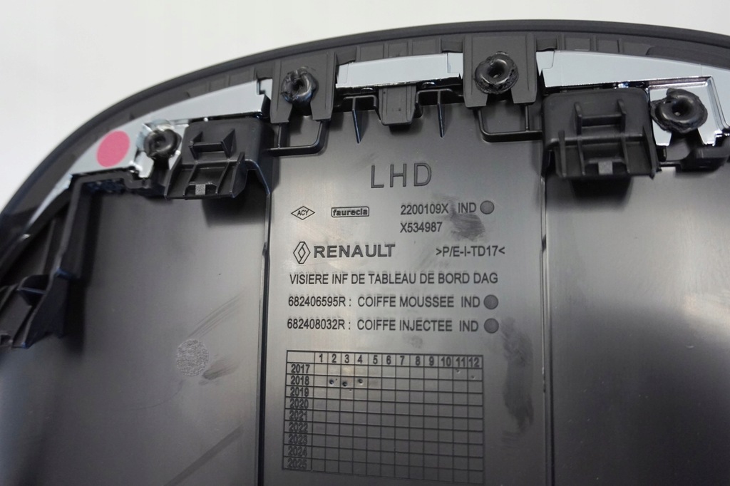 фото №8, Рамка корпус спидометра панели renault clio 5 v