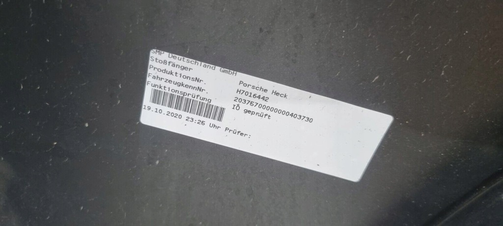 фото №13, Porsche taycan 9j1 бампер задний задняя 9j0807421e