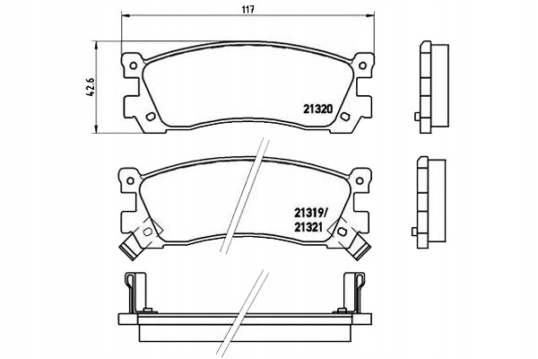 фото №1, Brembo тормозные колодки тормозной. mazda mpv i 88-99 задняя