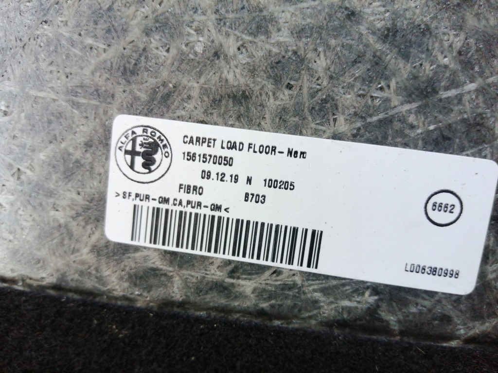 фото №3, Alfa romeo stelvio 2016- підлога мат обшивка багажника 1561570050