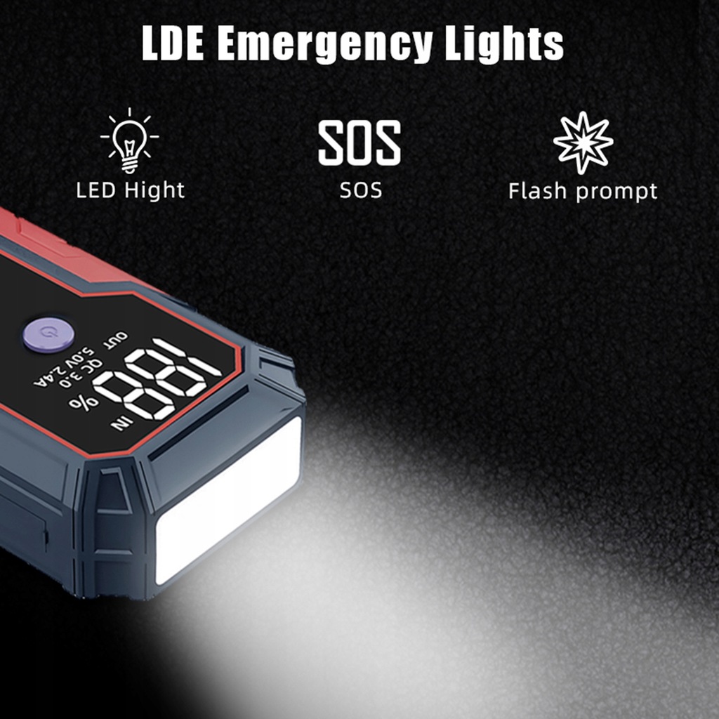 фото №7, Przenośny стартер skoku автомобильный 20000 mah 12v аккумулятор n6