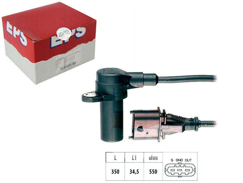 фото №1, Датчик оборотов вала коленчатого opel eps