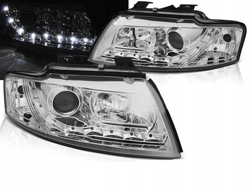 фото №1, Лампы передние фары audi a4 b6 cabrio 02-06r daylight led хром
