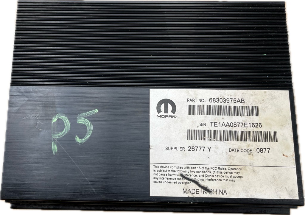 фото №1, P5 dodge charger 2017 підсилювач звуку підсилювач 68303975ab