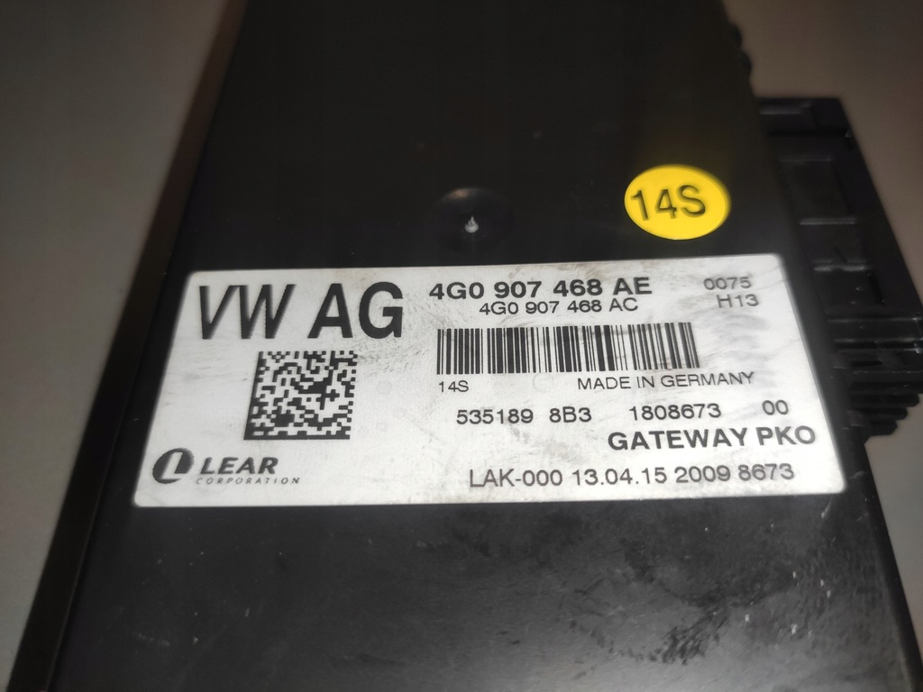 фото №10, Audi a7 4g 4g8 lift a6 c7 блок управления модуль шлюз 4g0907468ae oryg ideał
