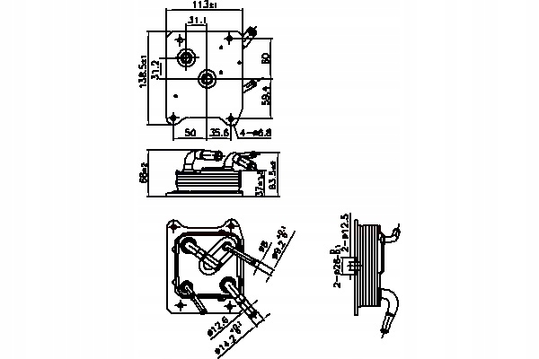 фото №2, Nissens радиатор масла nissan pathfinder iv rogue renault koleos i