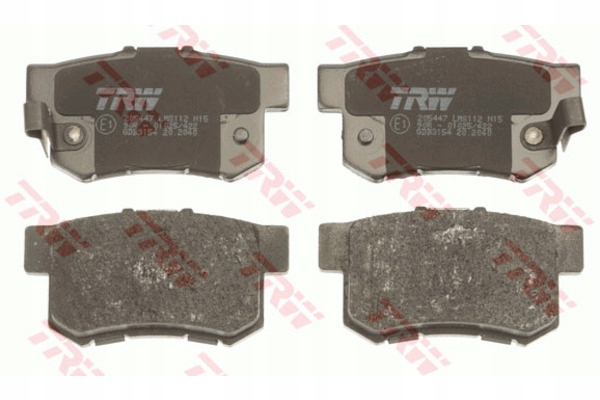 фото №1, Тормозные колодки тормозные trw honda accord 1990-1998 задняя комплект!