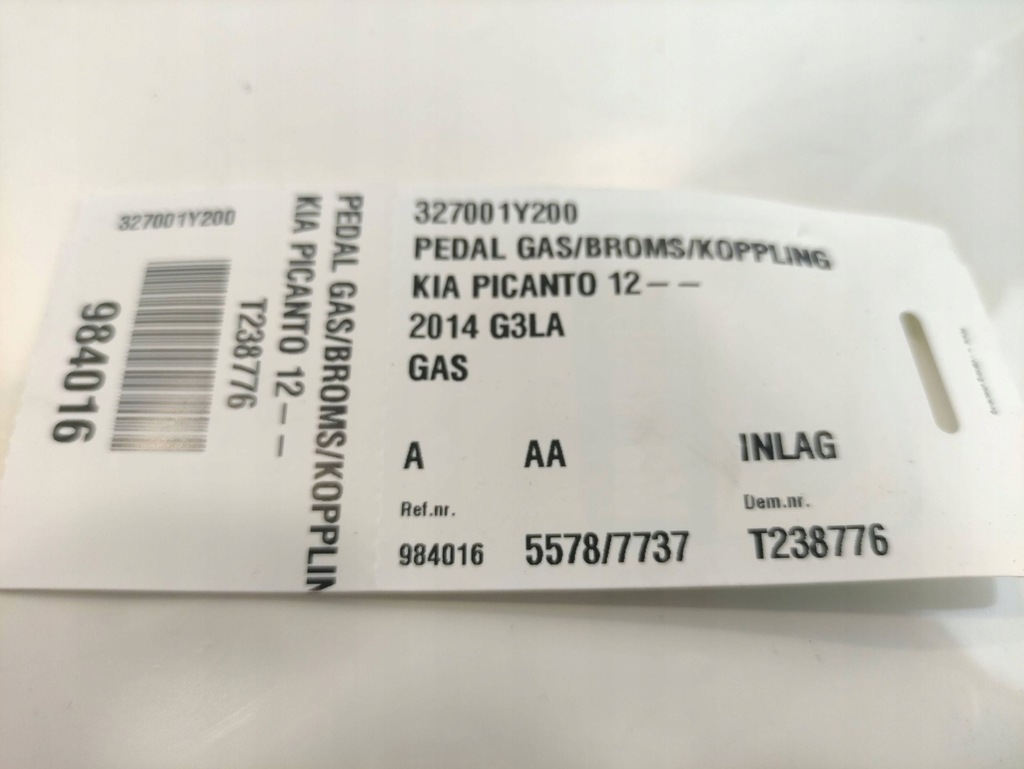 фото №9, Kia picanto педаль газа ускорения потенциометр 327272k200