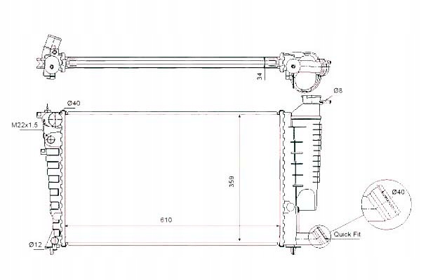 фото №1, Nrf радіатор wody citroen xsara 2.0 16v n1