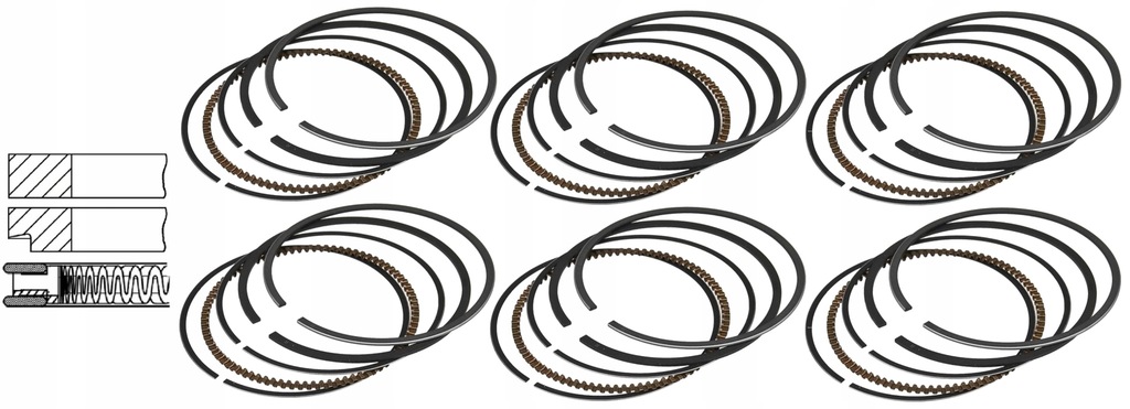 фото №1, Кольца поршневые kia sedona sorento opirus 93mm