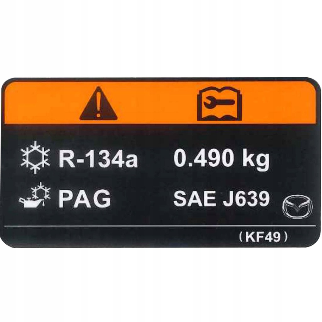 Купити Наклейка інформаційна кондиціонера r-134a оригінал mazda 3 6 cx-5 cx-30