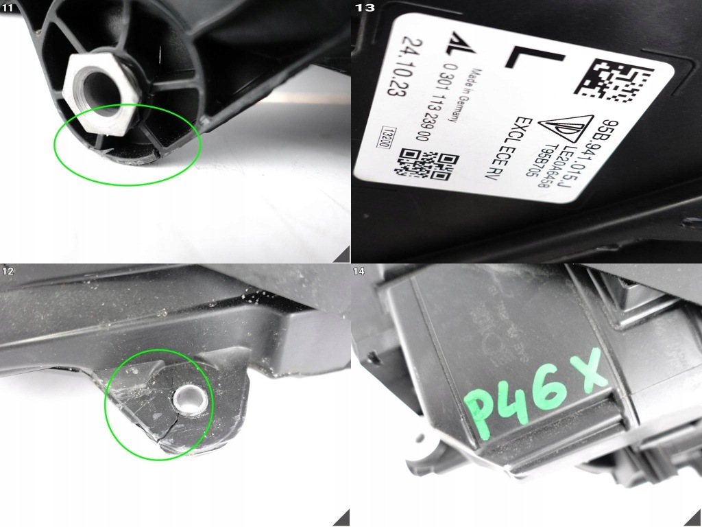 Porsche macan 95b 2 рестайлинг  21-24 фара excl full led левая перед черная Оригинал