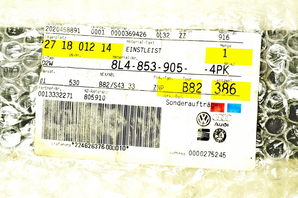 фото №9, Audi a3 8l молдинг порог wew. левая 8l4853905 nowa