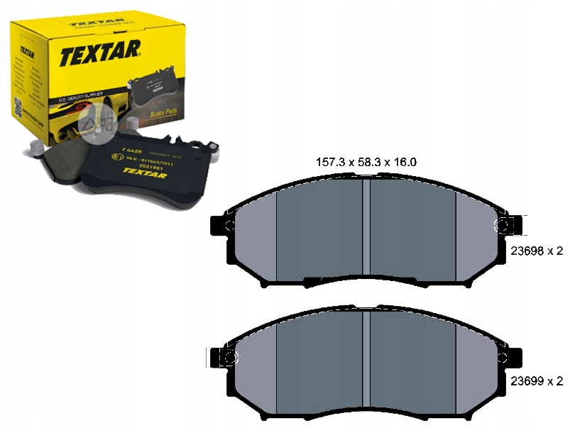 фото №3, Textar тормозные колодки перед nissan pathfinder r51 navara