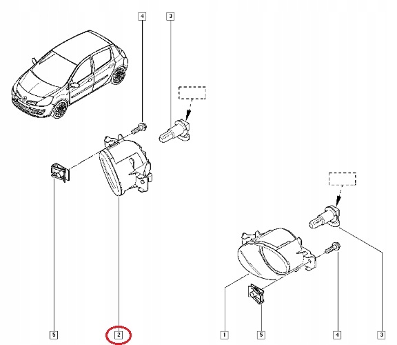 фото №6, Лампа протитуманна halogien renault espace iv master iii clio права mars
