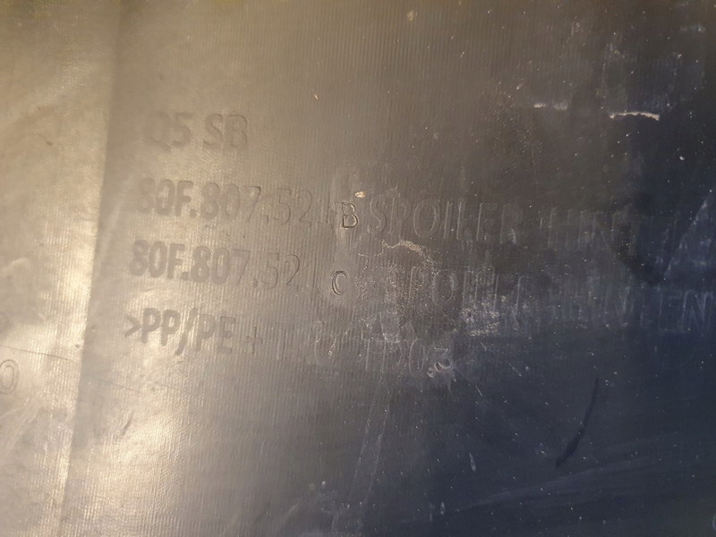 фото №7, Audi q5 80f 80f807521 спойлер диффузор задняя оригинальный номер