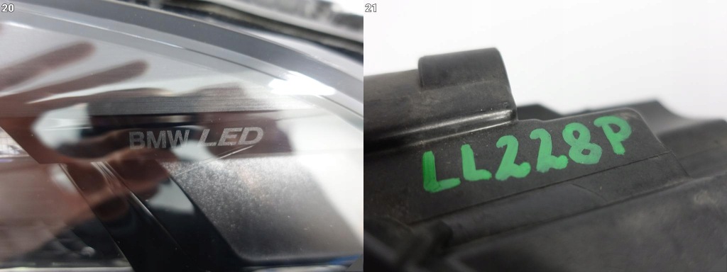 Bmw 1 f40 m-pakiet 19-24 лампа full led ліва перед shadow line black czarna Зі Шроту