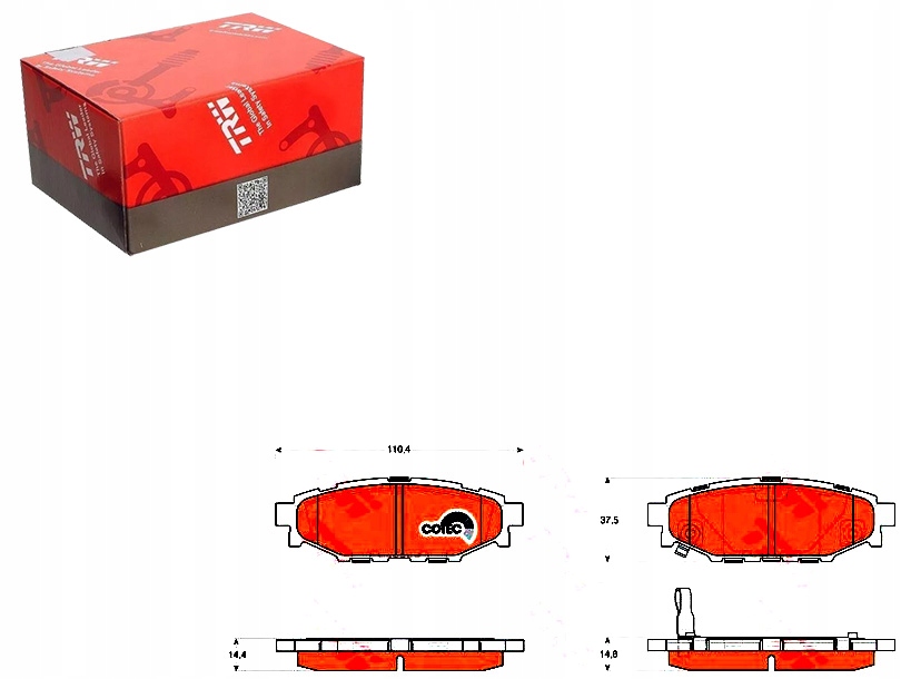 фото №1, Гальмівні колодки гальмівні subaru задня legacy trw