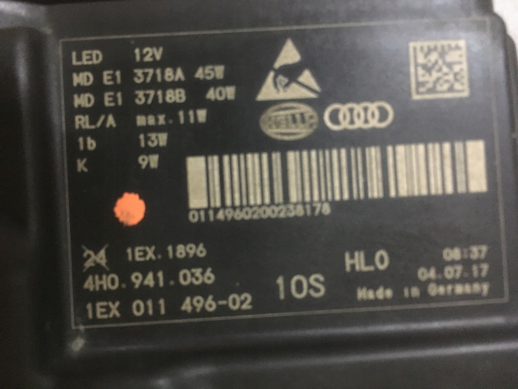 Audi a8 d4 4h0 рестайлінг  led matrix фара правий перед Зі Шроту