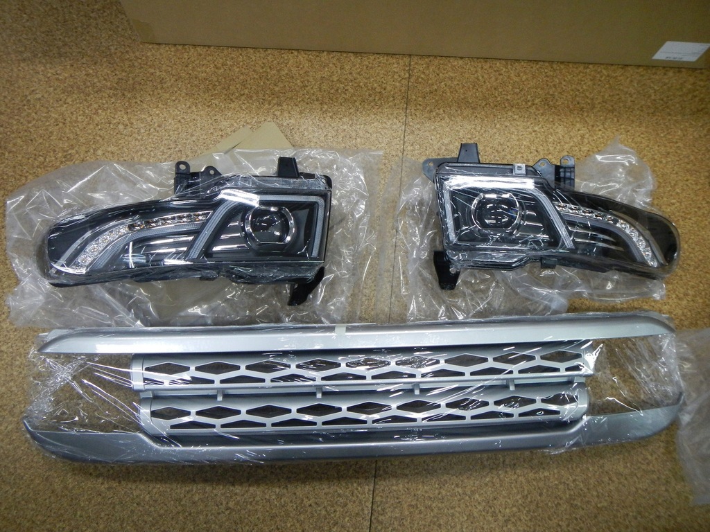 фото №13, Toyota fj cruiser xj10 2007-2015 лампа лампы перед led vland europa + решётка радиатора