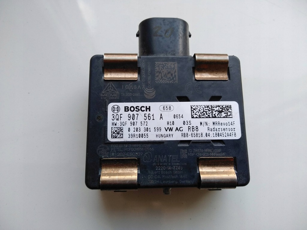 фото №1, Радар модуль distronic vw golf vii 3qf907561a