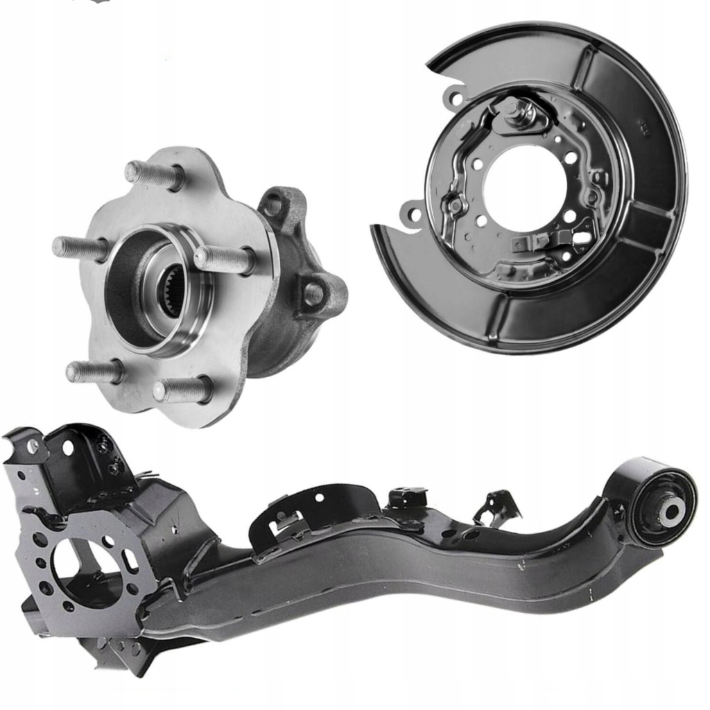 фото №1, Рычаг правый задняя + ступица + защита nissan qashqai +2 j10 x-trail t31 t32